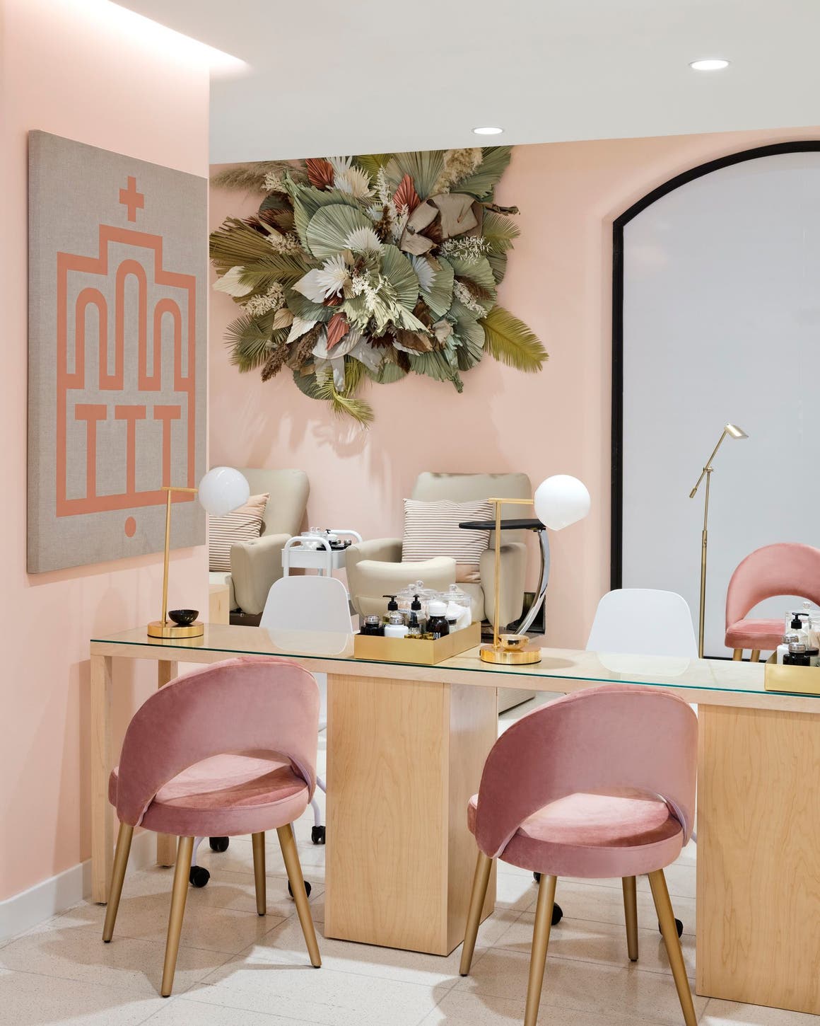 An area for nail services in Nordstrom NYC's Beauty Haven.