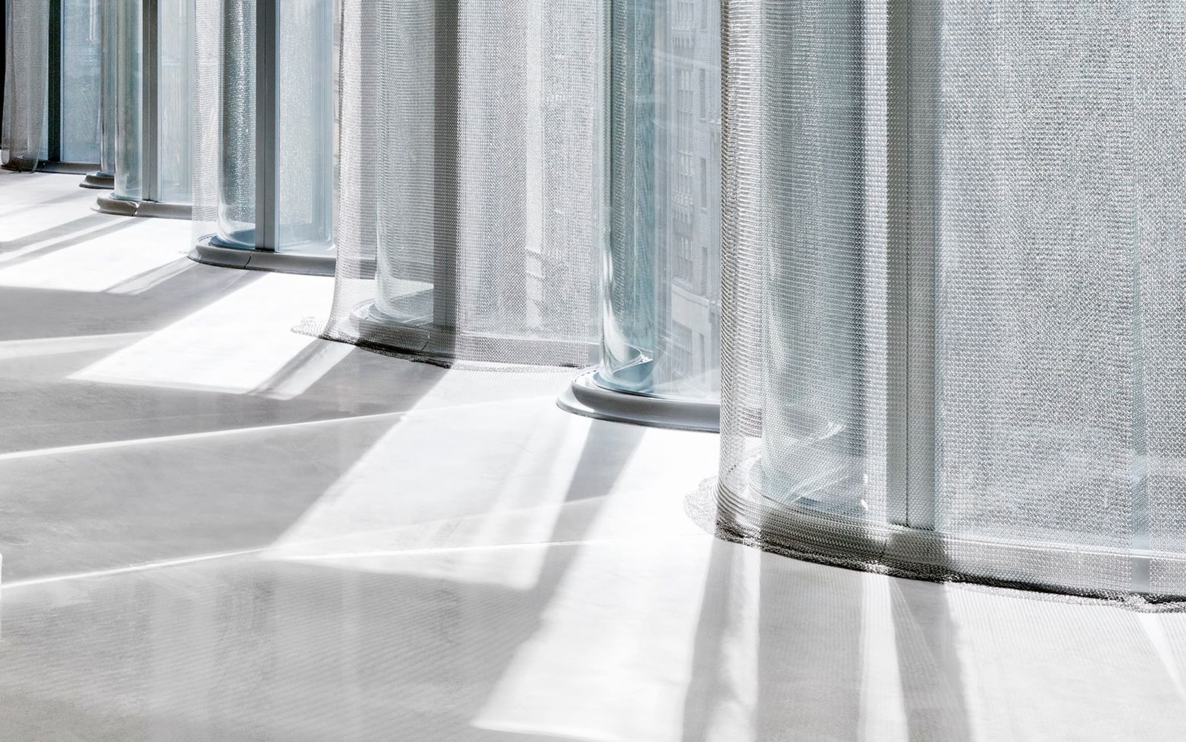 A close-up of storefront windows.