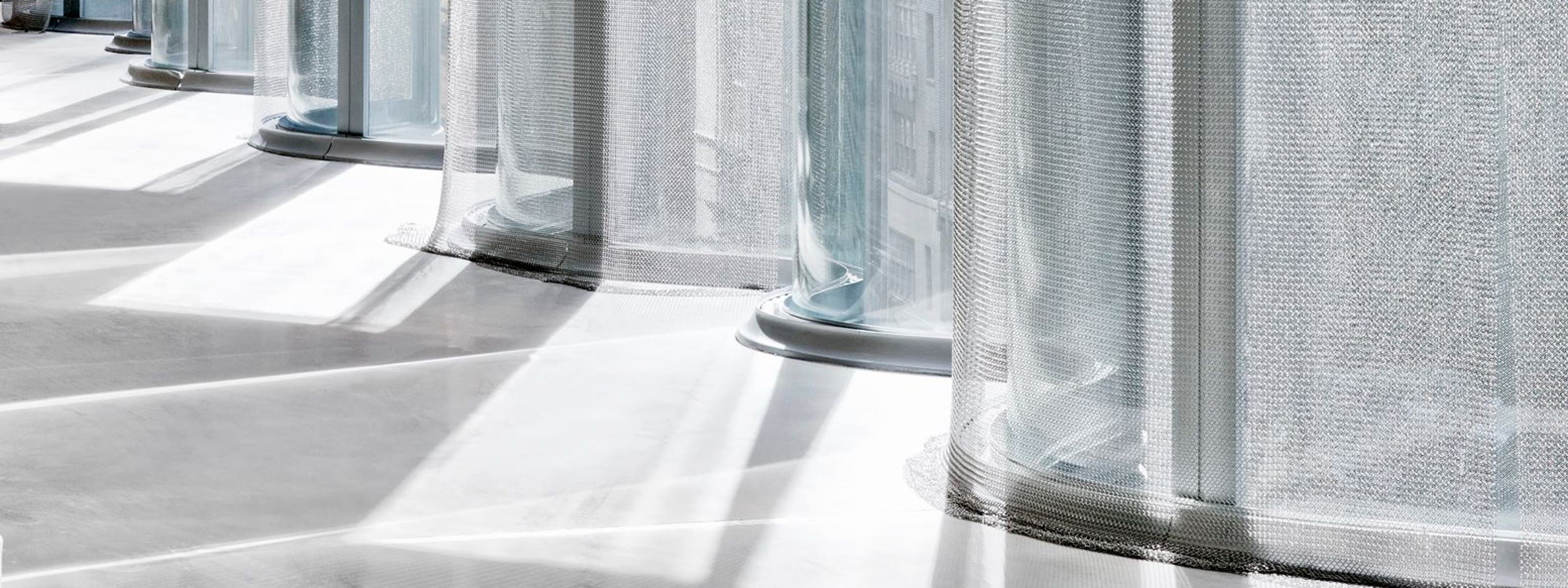 A close-up of storefront windows.