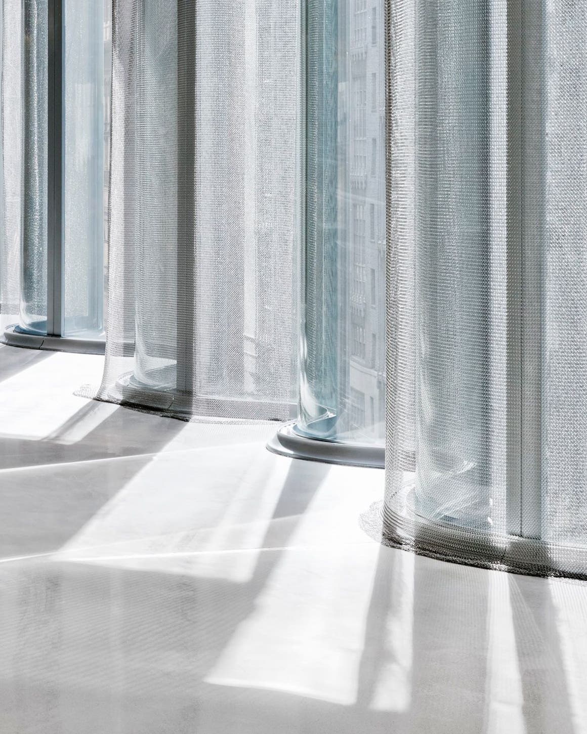 A close-up of storefront windows.