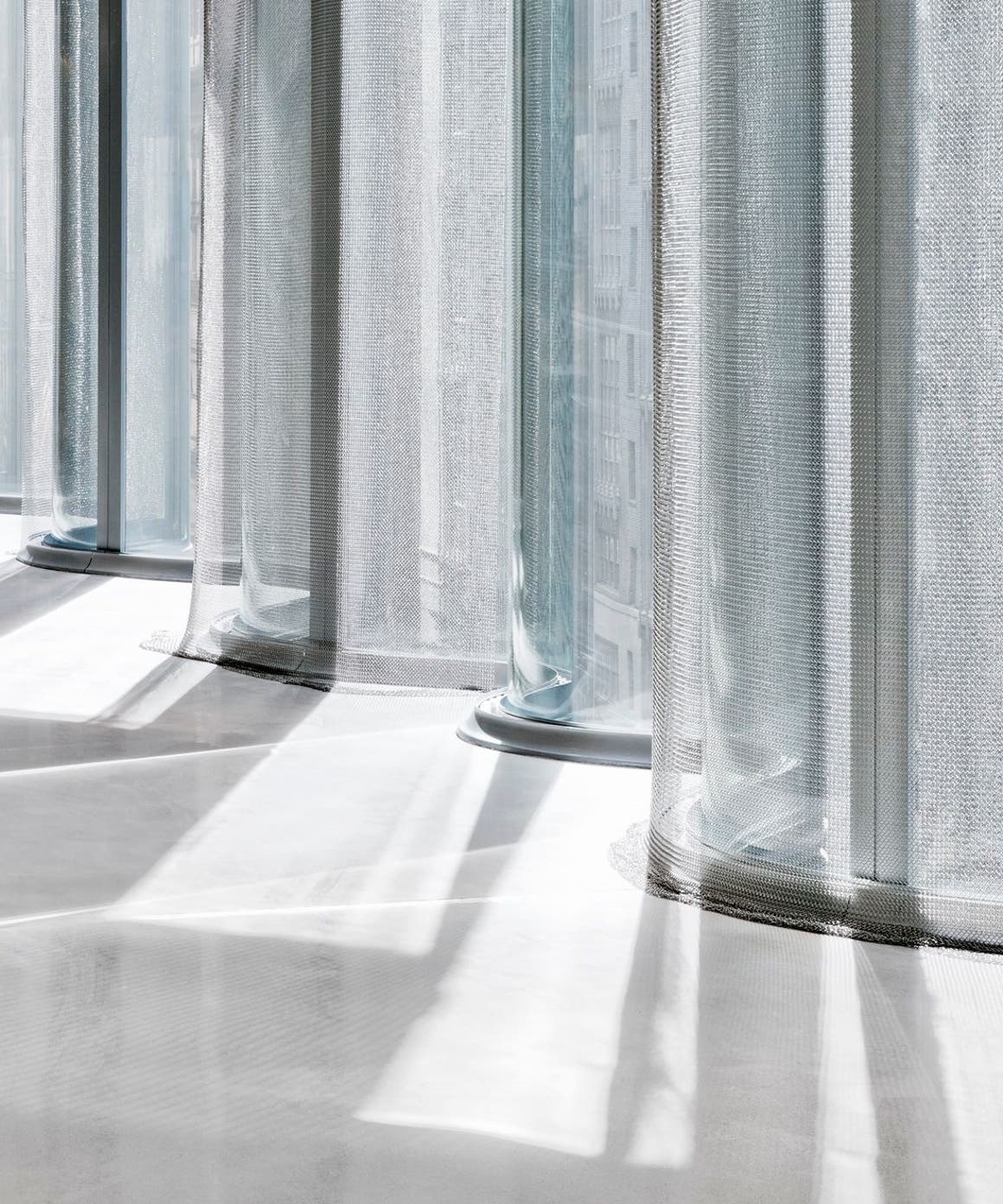 A close-up of storefront windows.