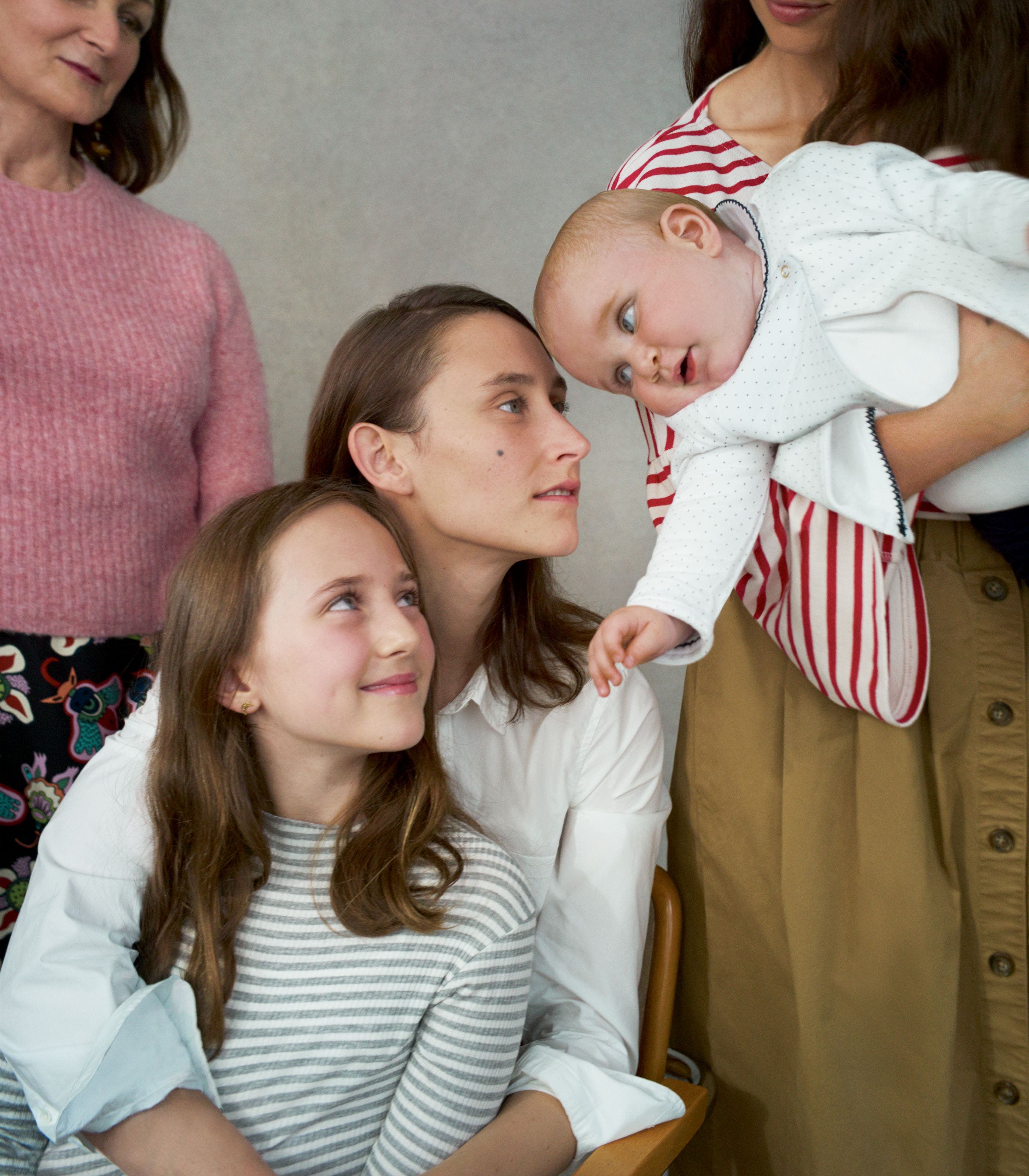 A family portrait with women and children