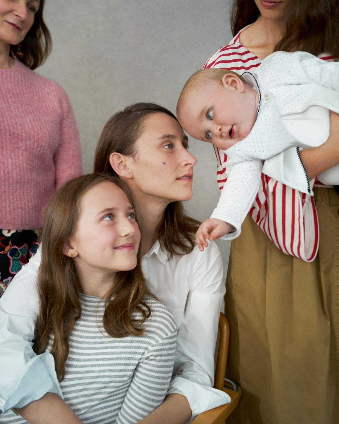 A family portrait with women and children