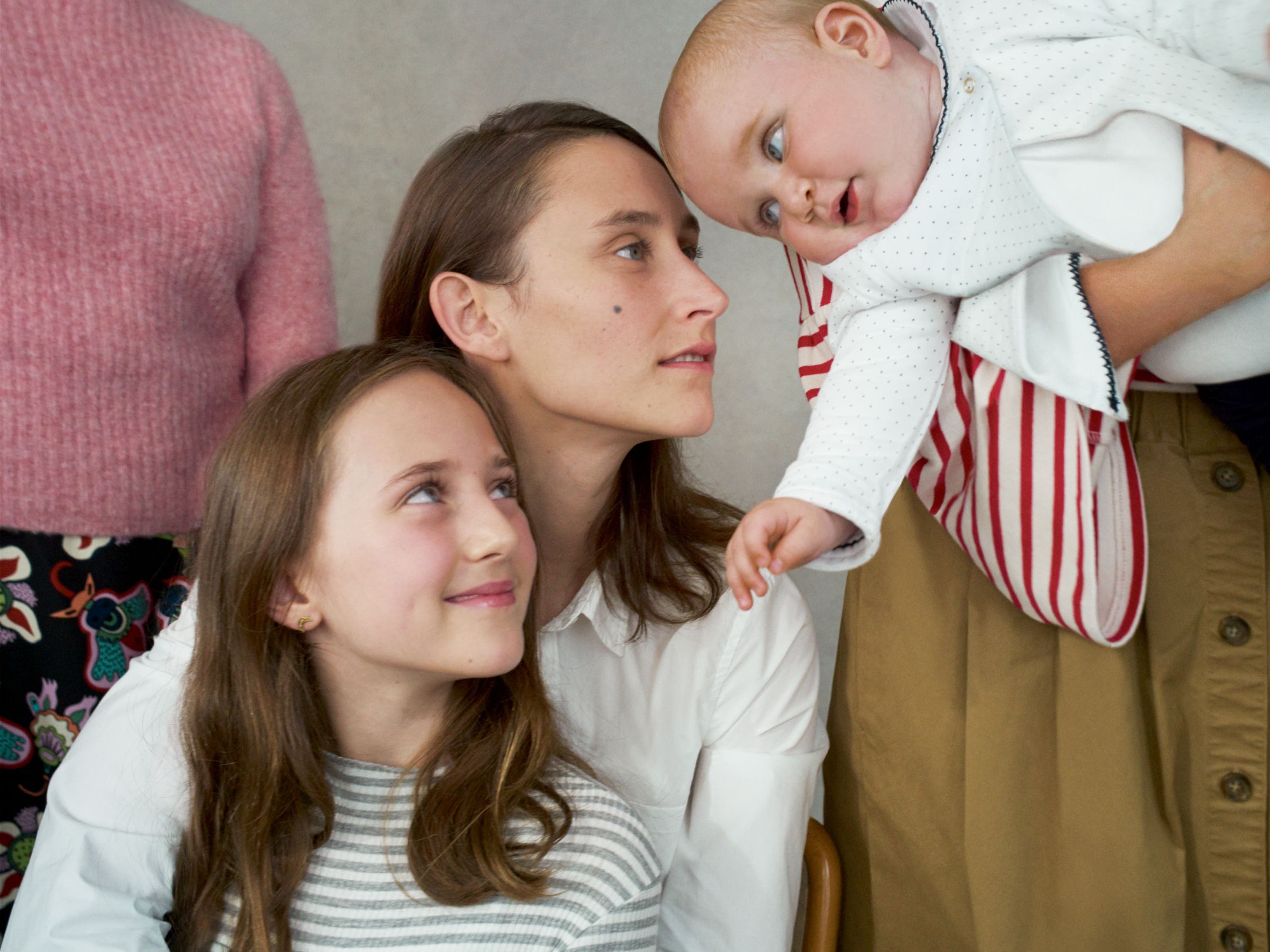 A family portrait with women and children