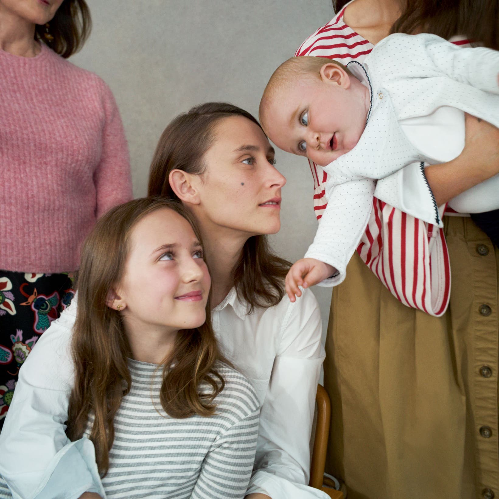 A family portrait with women and children