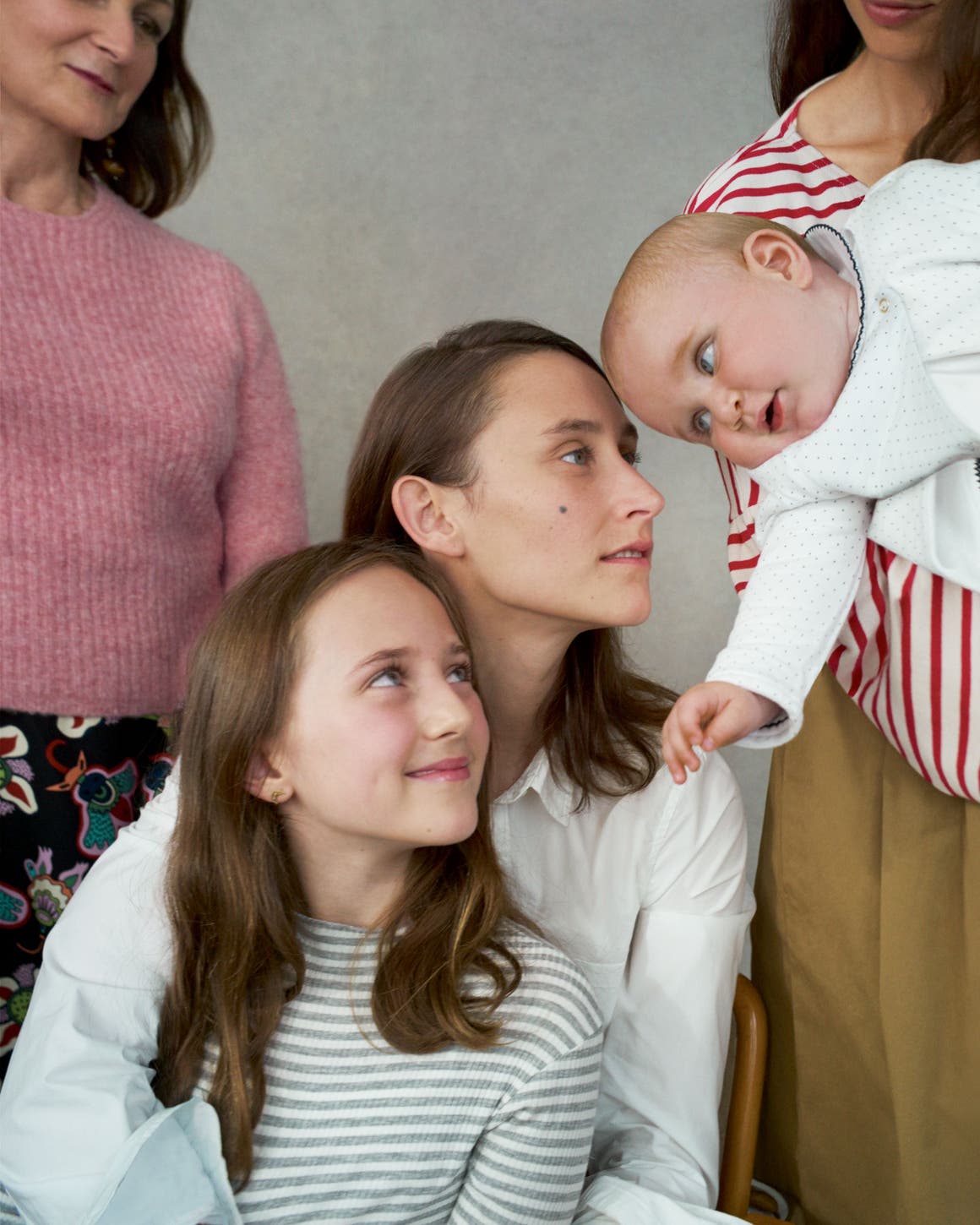 A family portrait with women and children