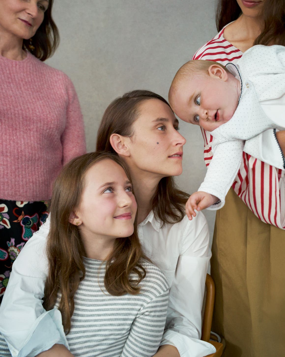 A family portrait with women and children