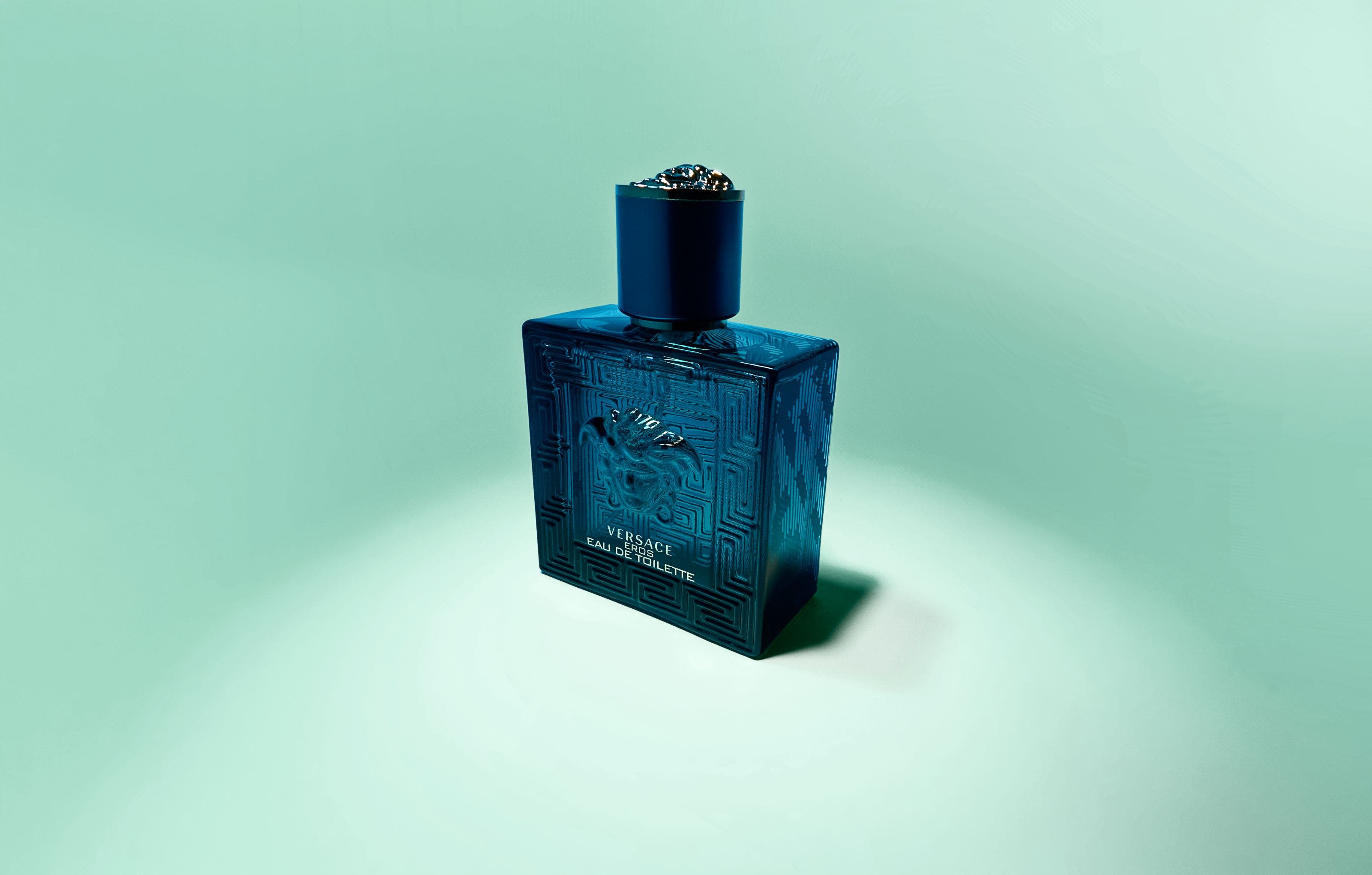 A bottle of men’s fragrance. 