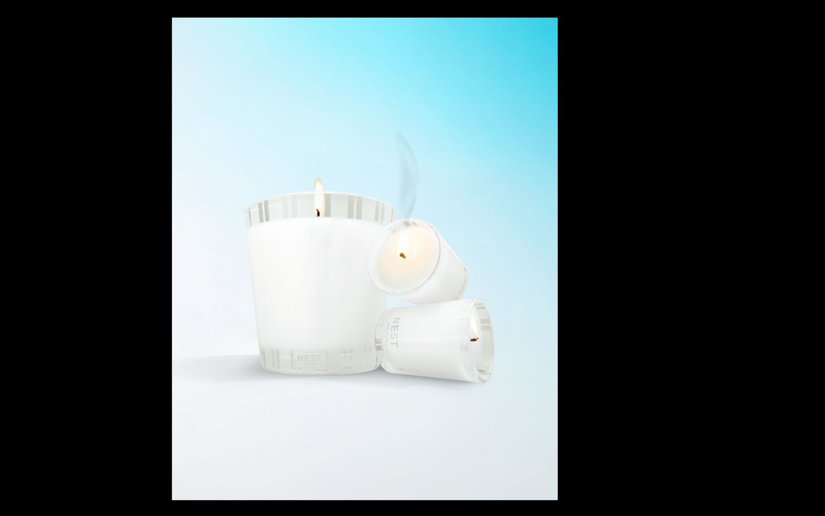 Three votive candles.