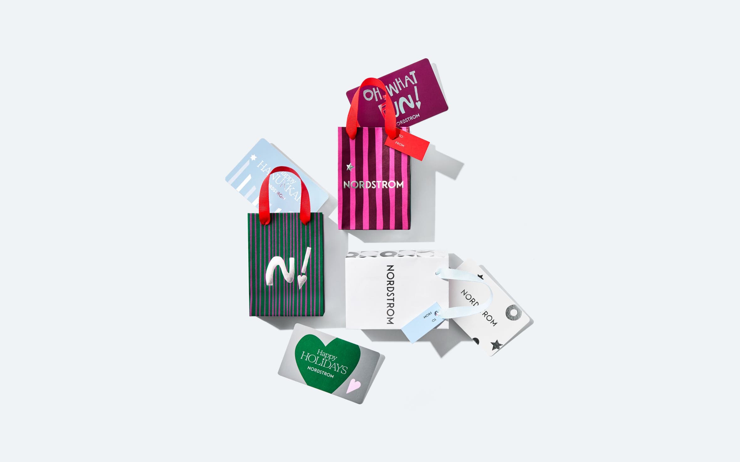 A variety off Nordstrom gift cards.