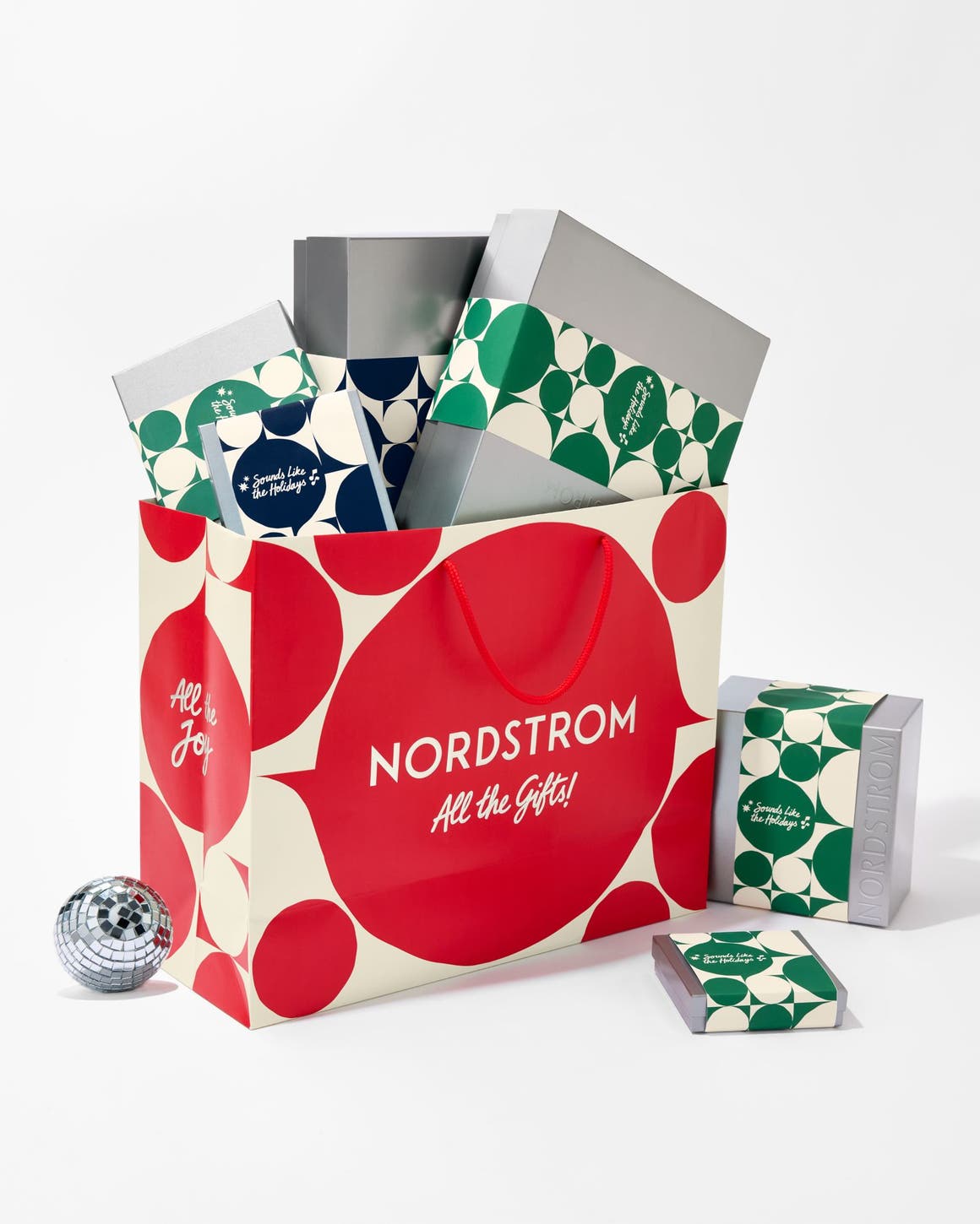 Nordstrom holiday gift boxes.