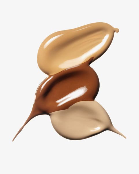 Three shades of liquid foundation.