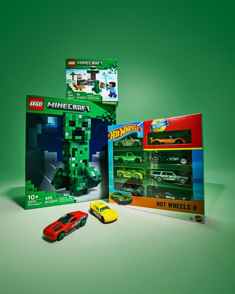 A selection of building toys.