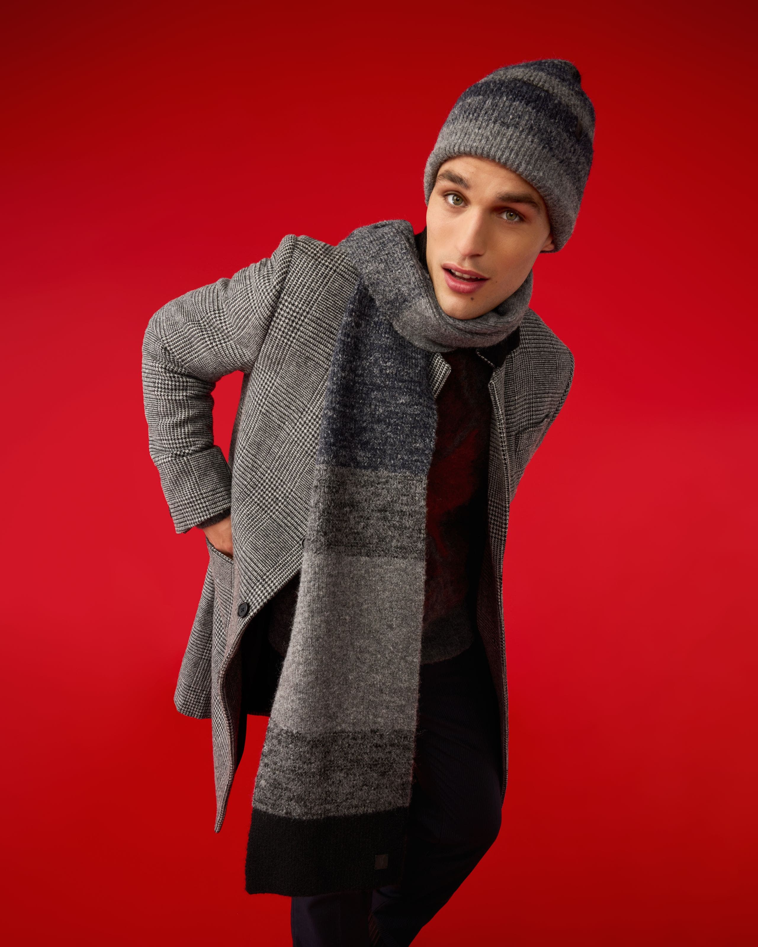 Men’s peacoats and overcoats.