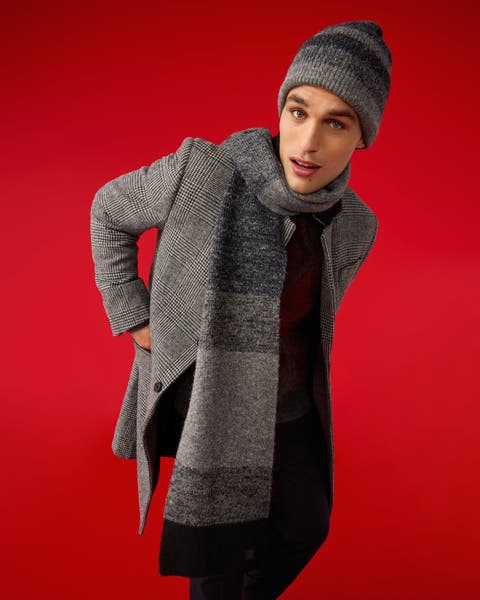 Men’s peacoats and overcoats.