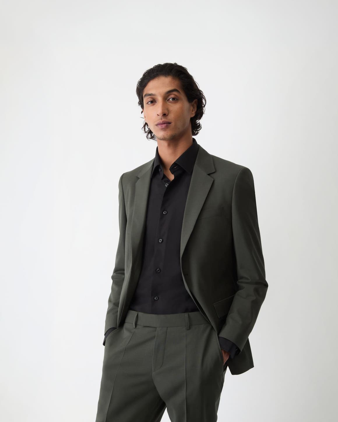 Man wearing a suit.