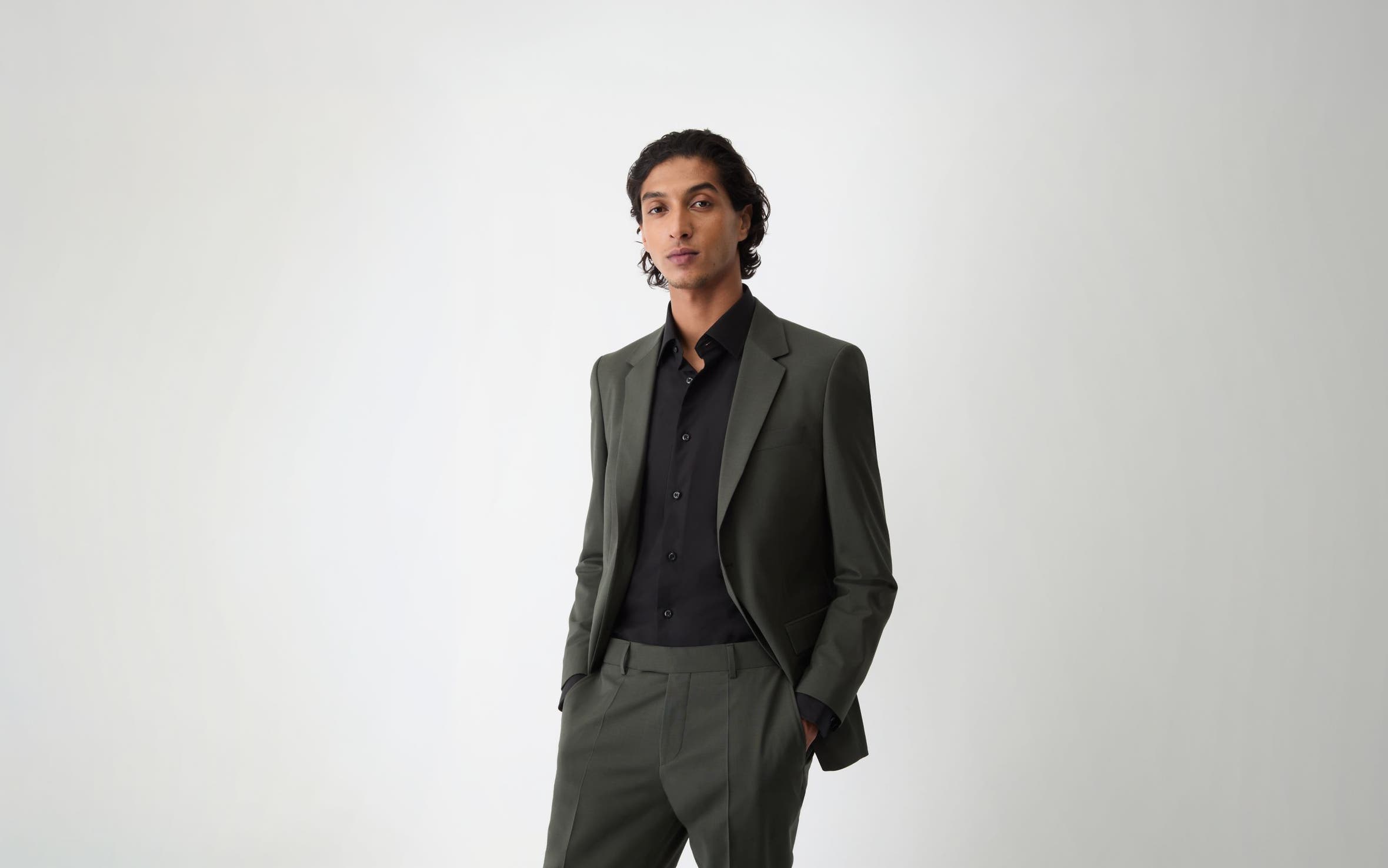 Man wearing a suit.