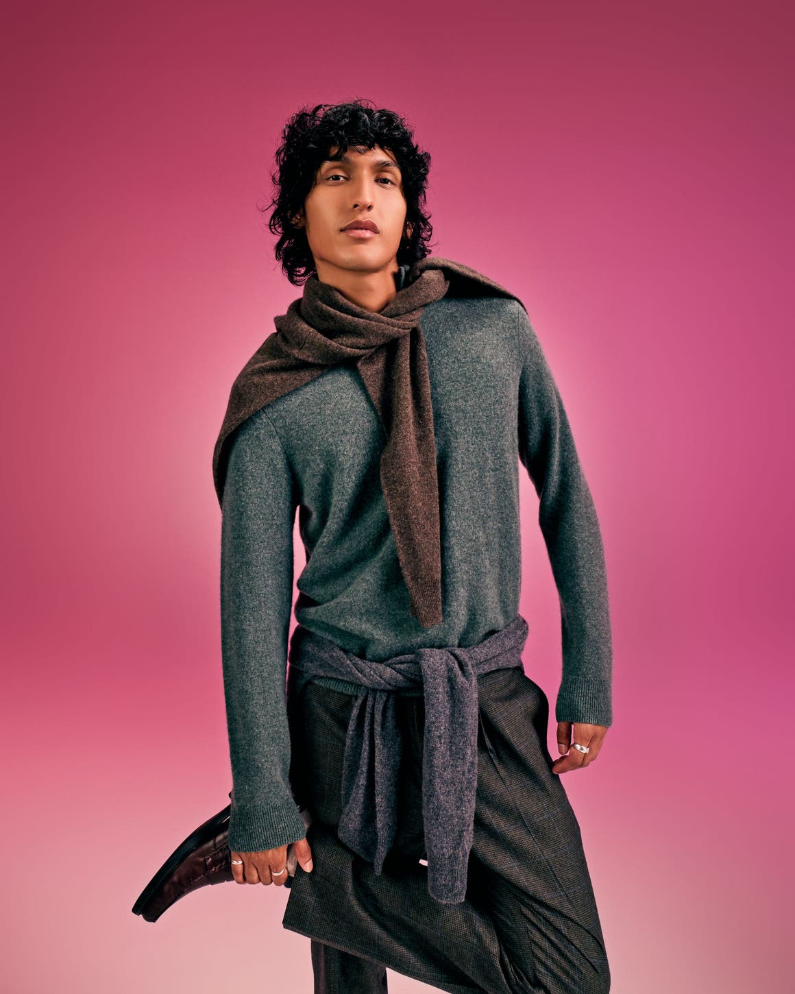 Man in cashmere sweater.