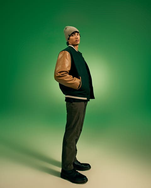A man in a coat.