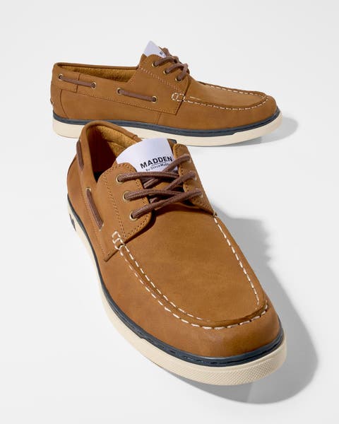 A pair of men’s boating shoes.