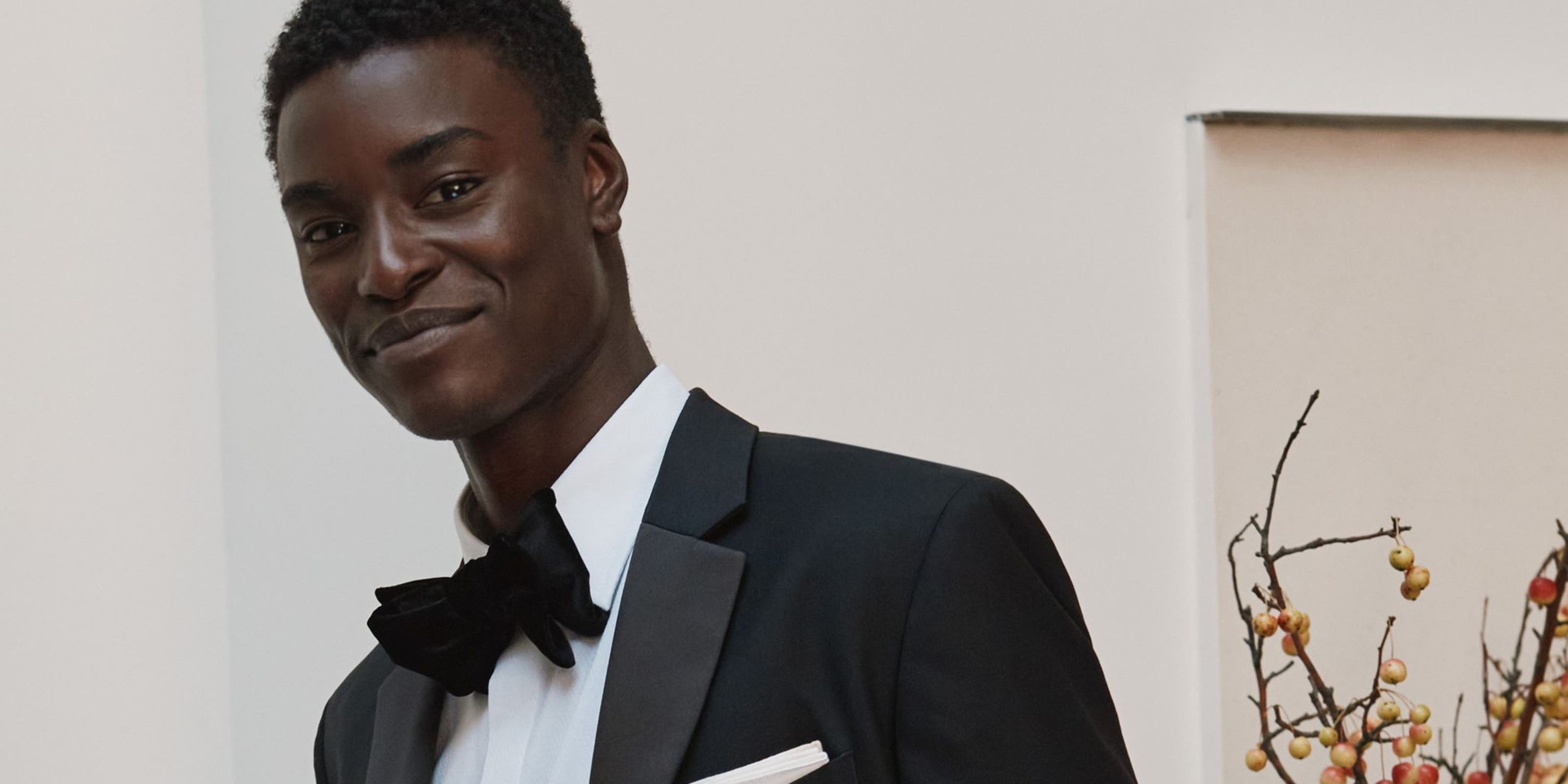 Man wearing a suit.