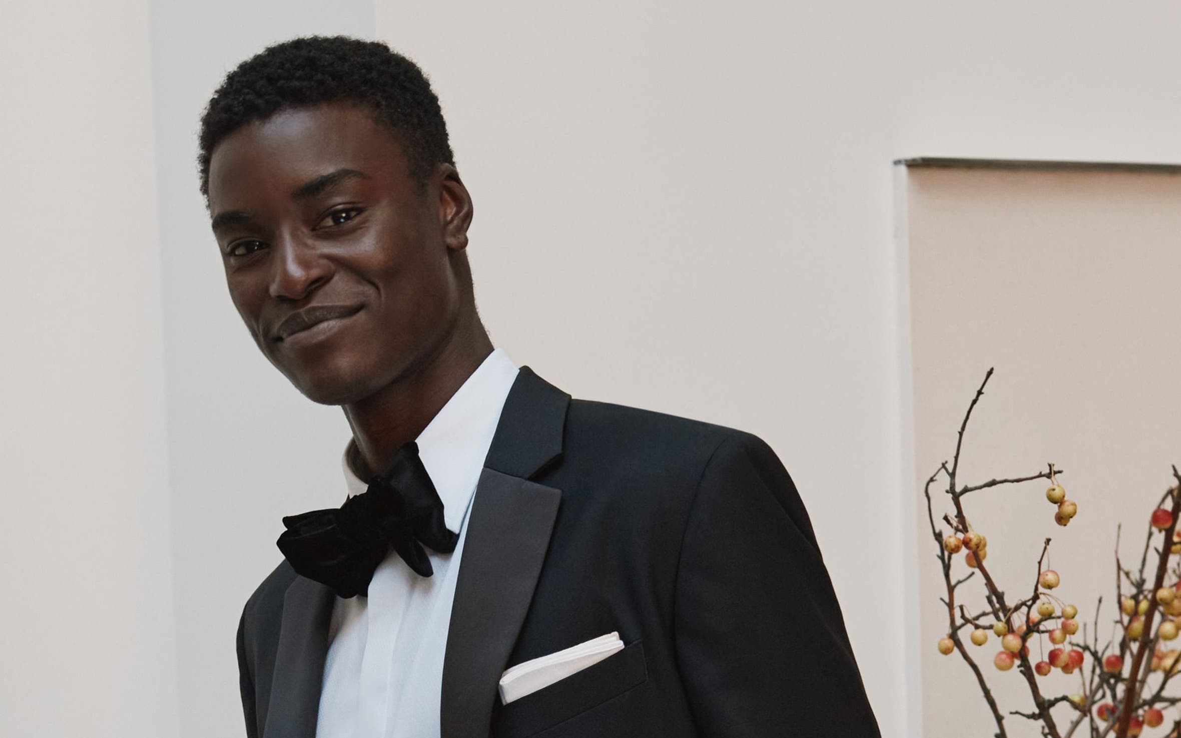 Man wearing a suit.