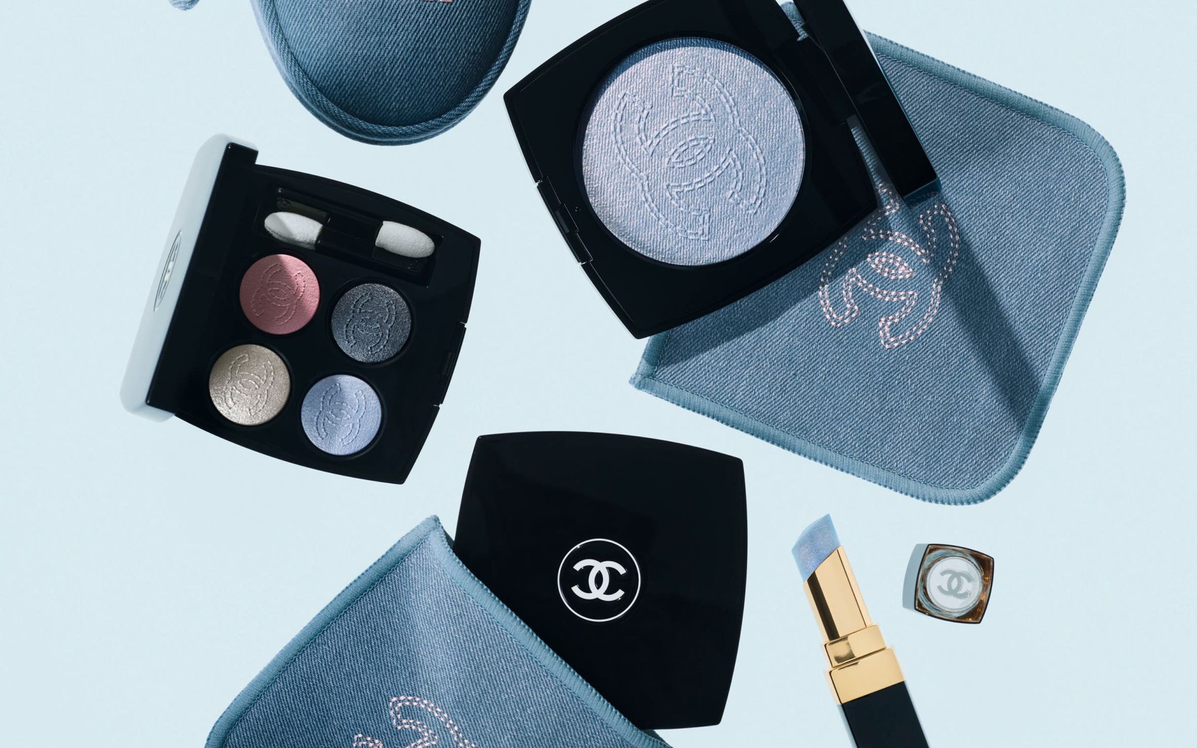 The new limited-edition denim makeup collection from Chanel.