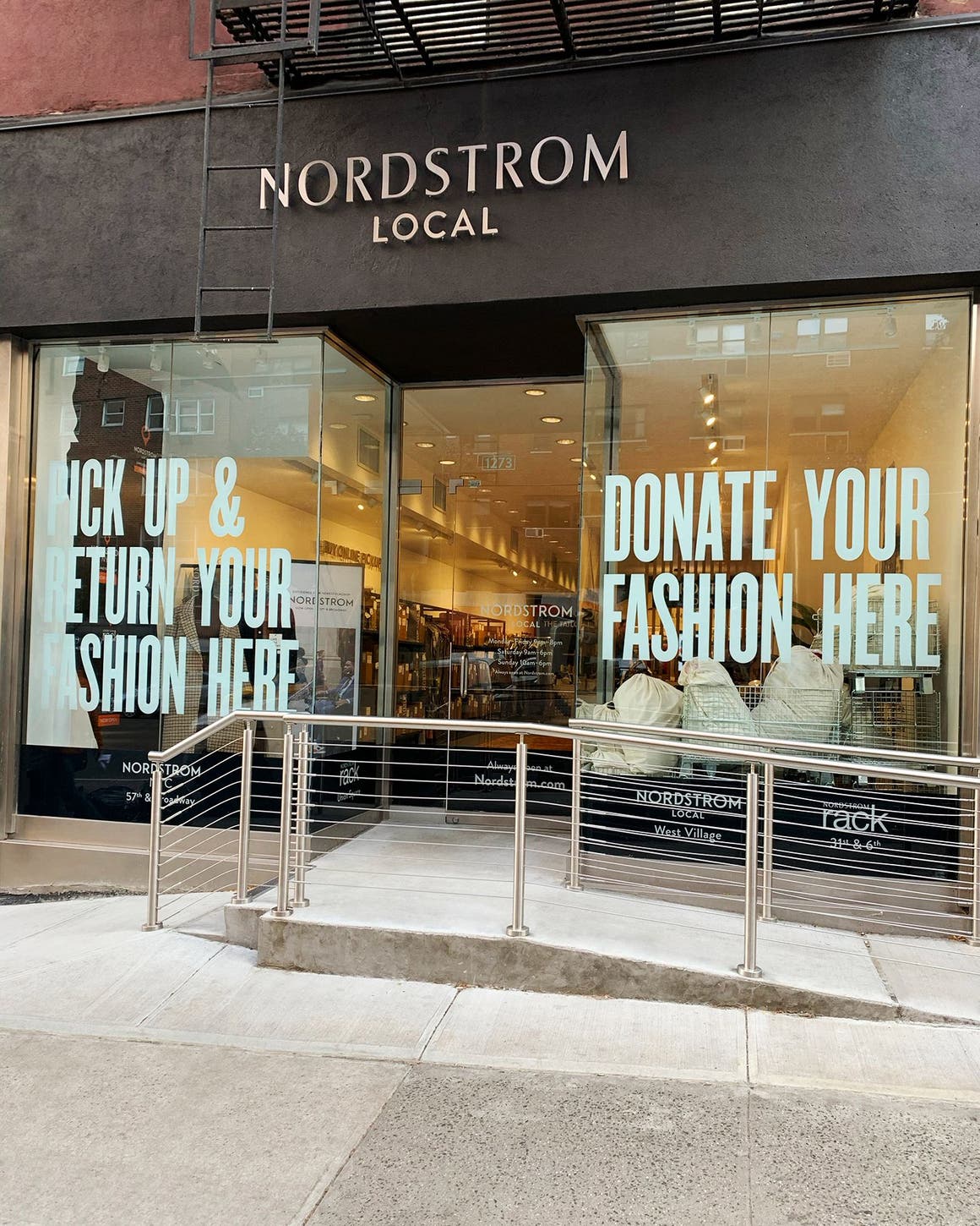 Exterior view of a Nordstrom Local in Manhattan.