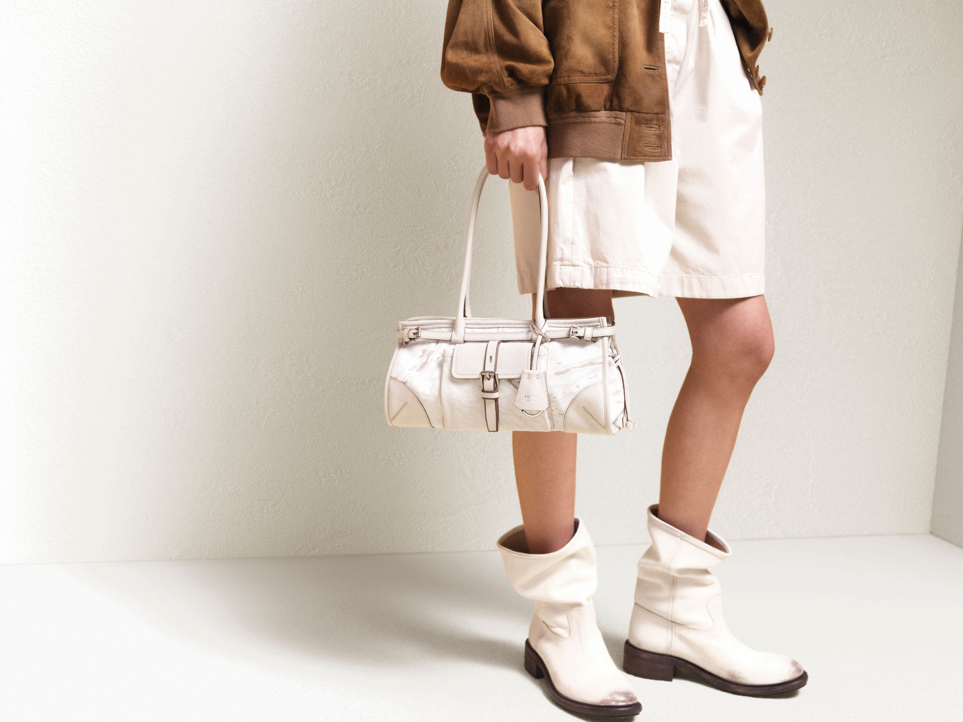 Women wearing Prada boots 