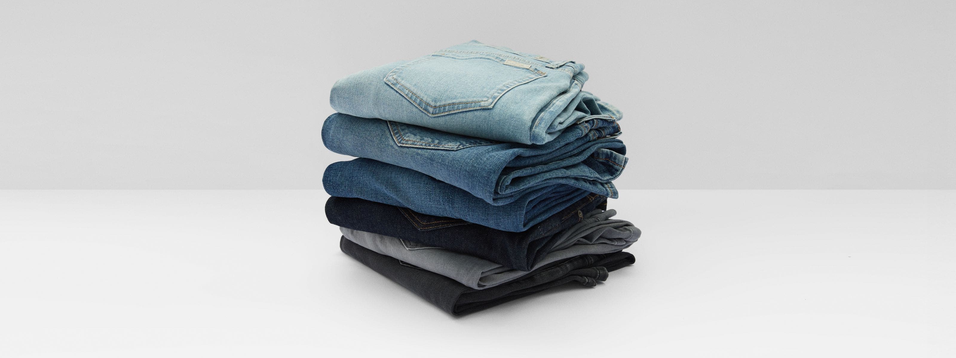 Stack of jeans.