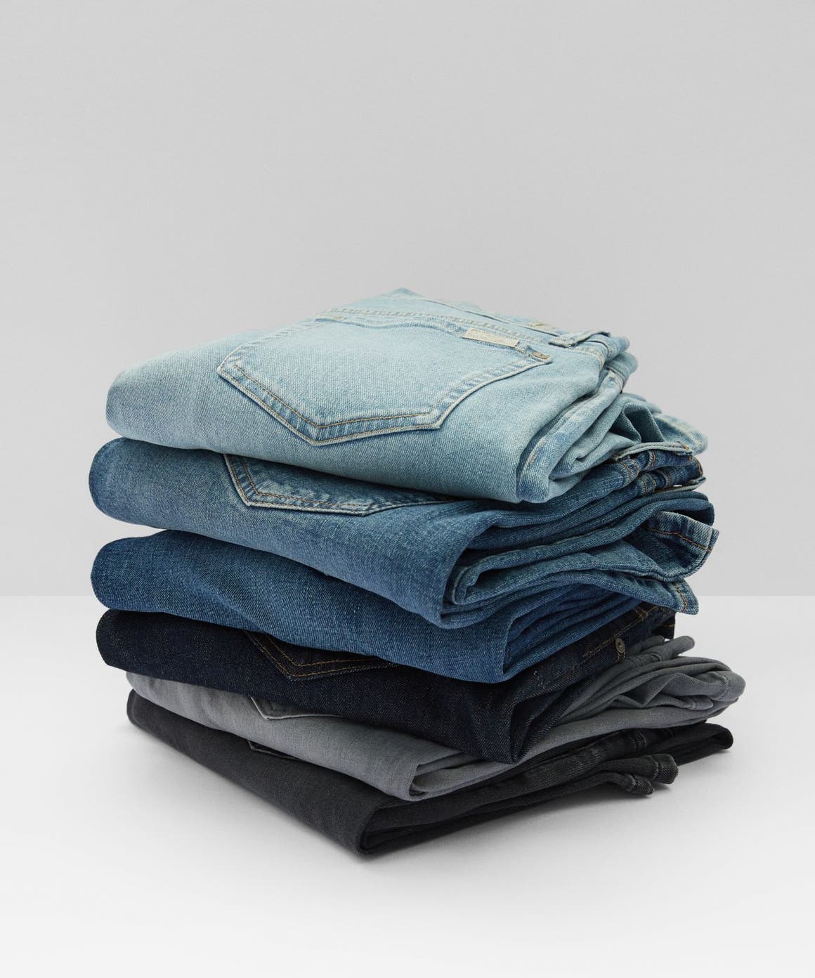 Stack of jeans.