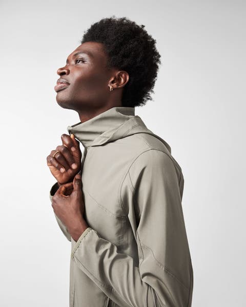 A man wearing an active jacket.