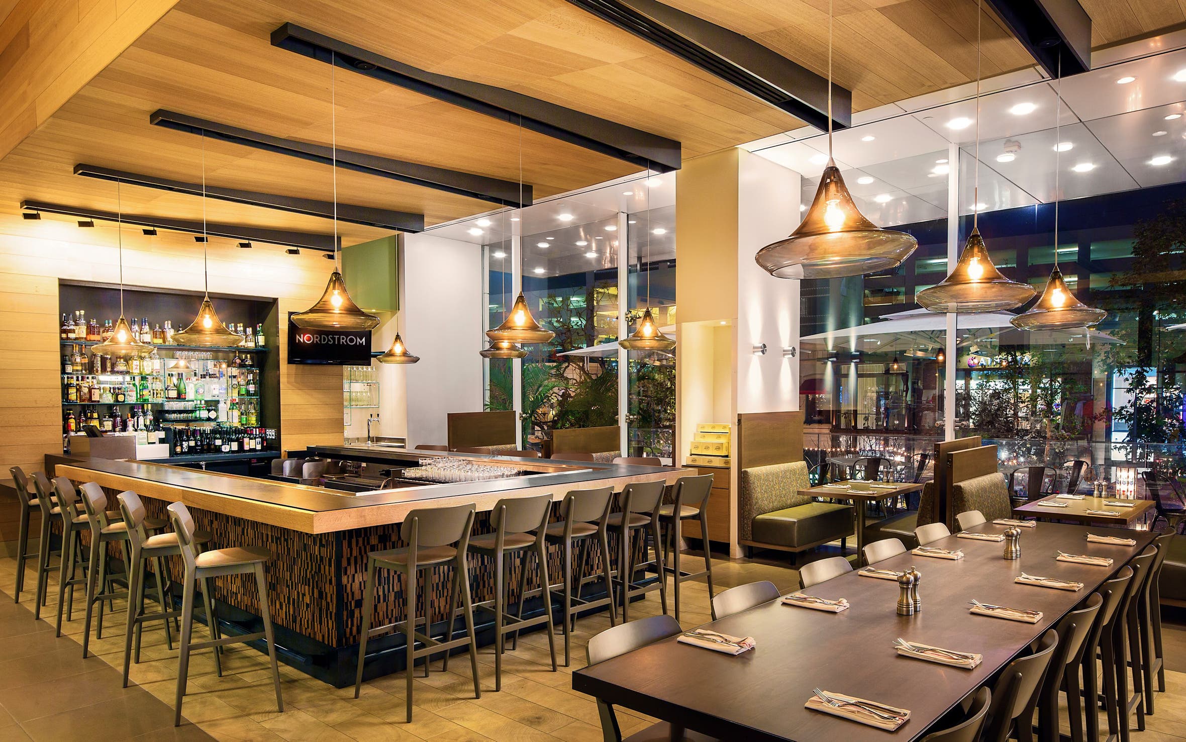 Interior view of Bar Verde/Bistro Verde.