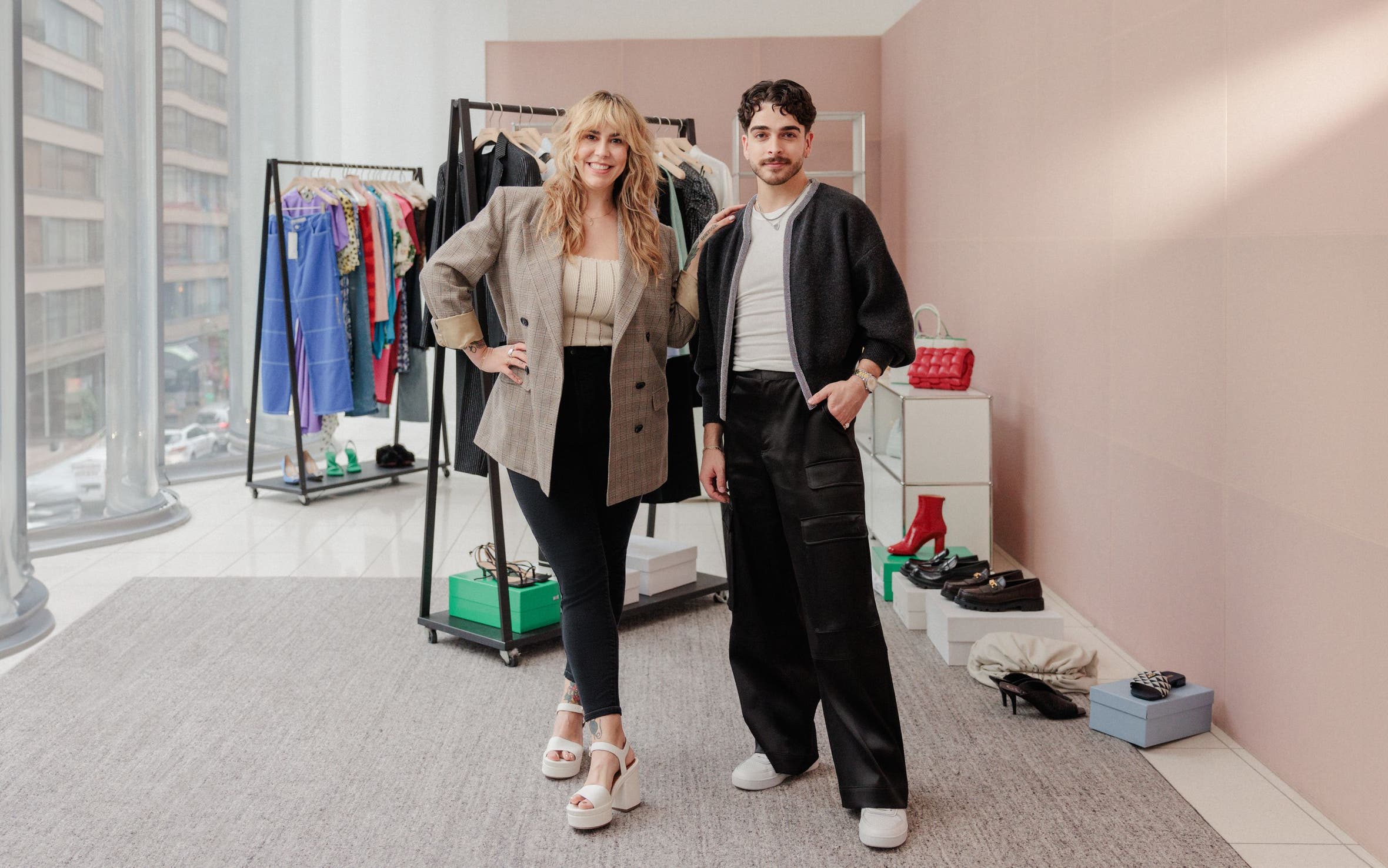 A customer with a Nordstrom stylist.