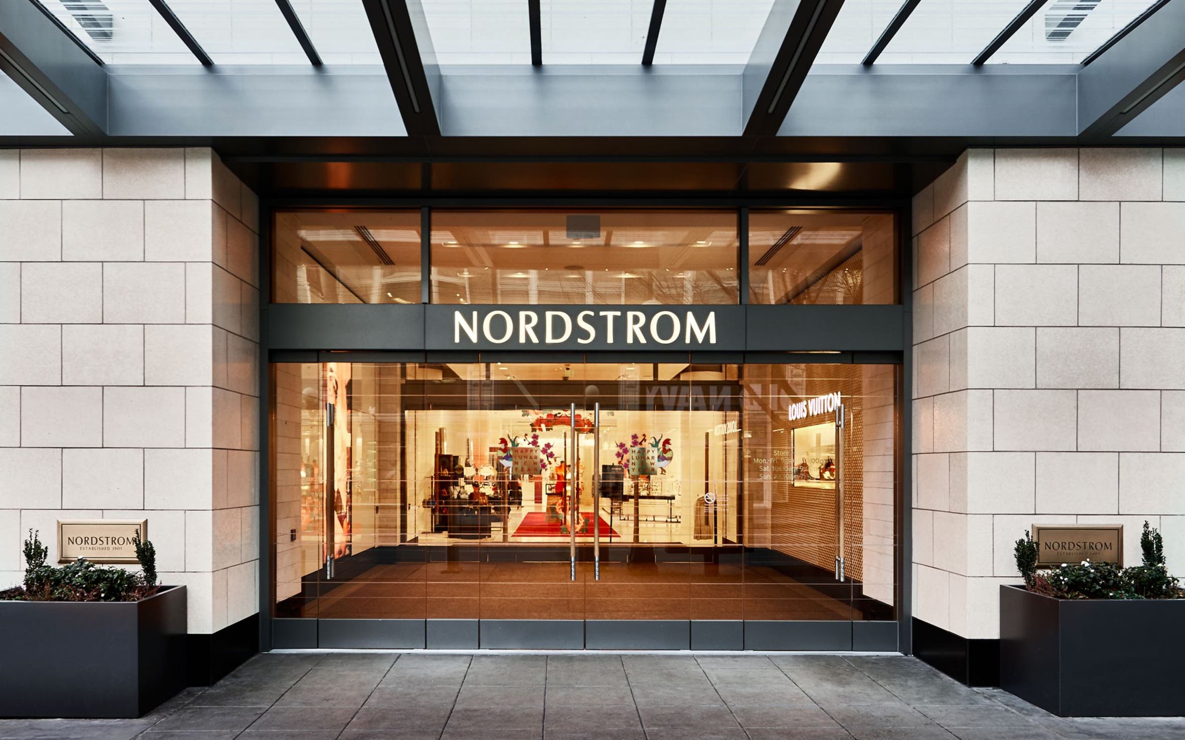 The exterior of a Nordstrom store.