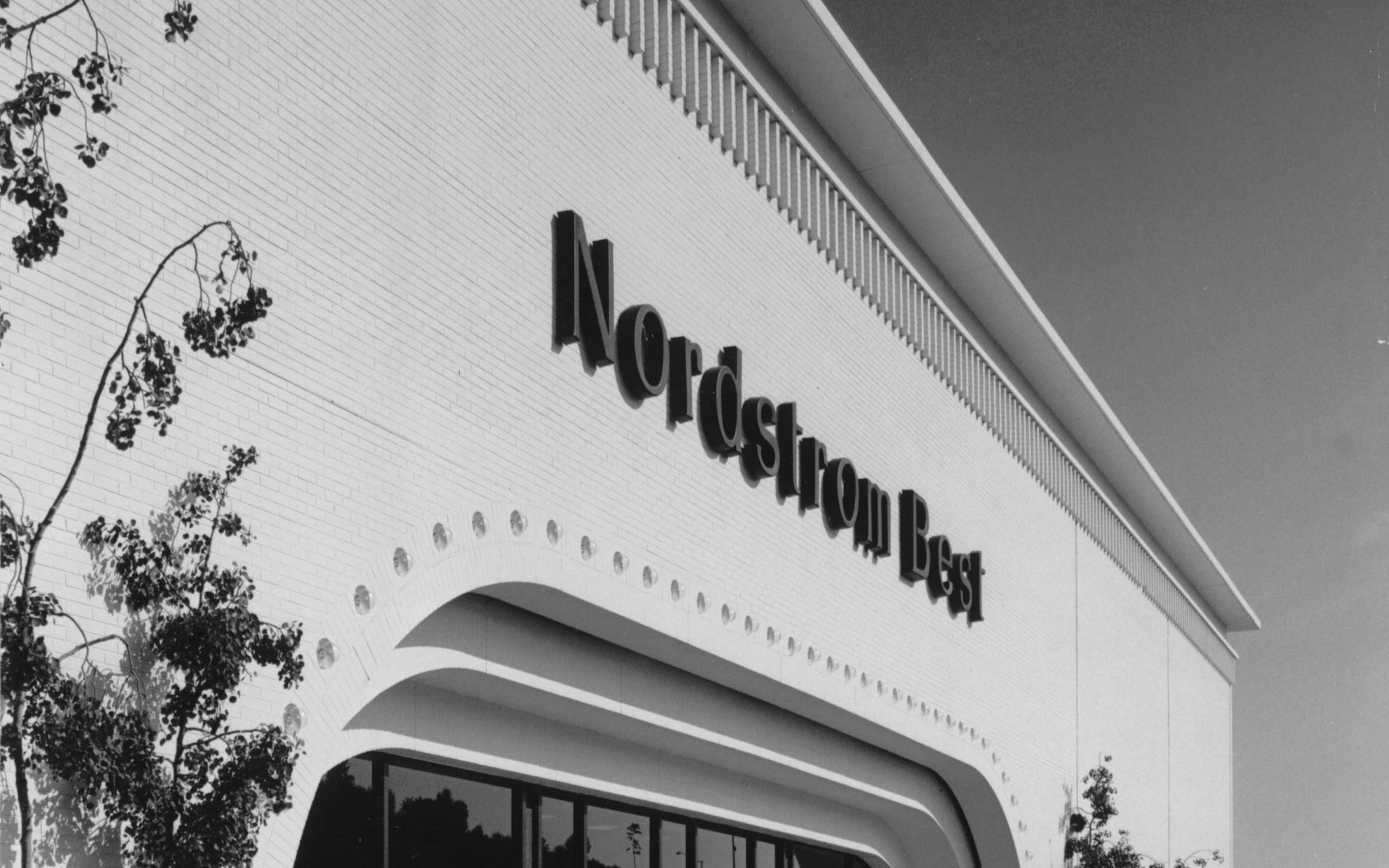 The exterior of a Nordstrom Best store.