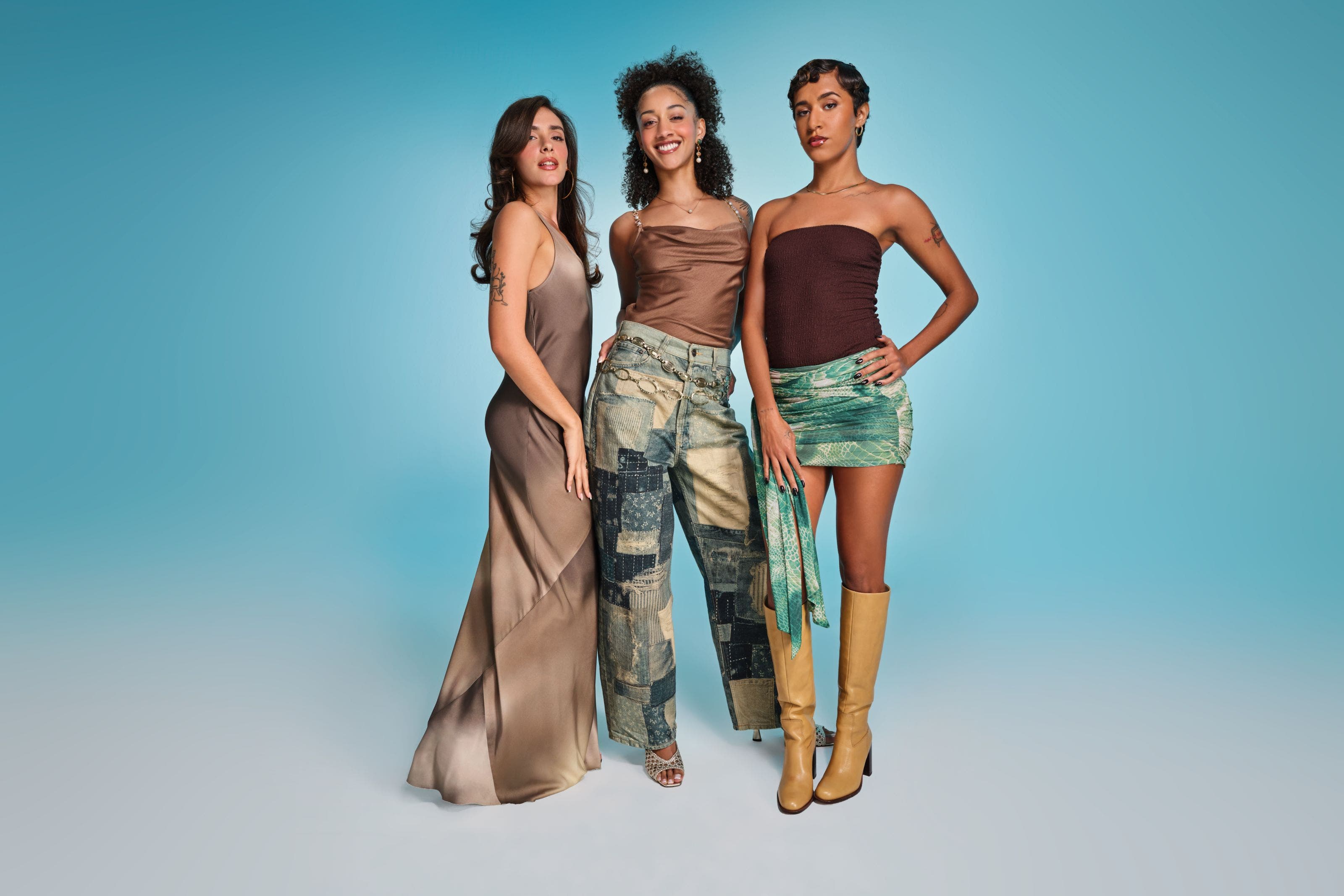 Women wearing summery night-out looks.