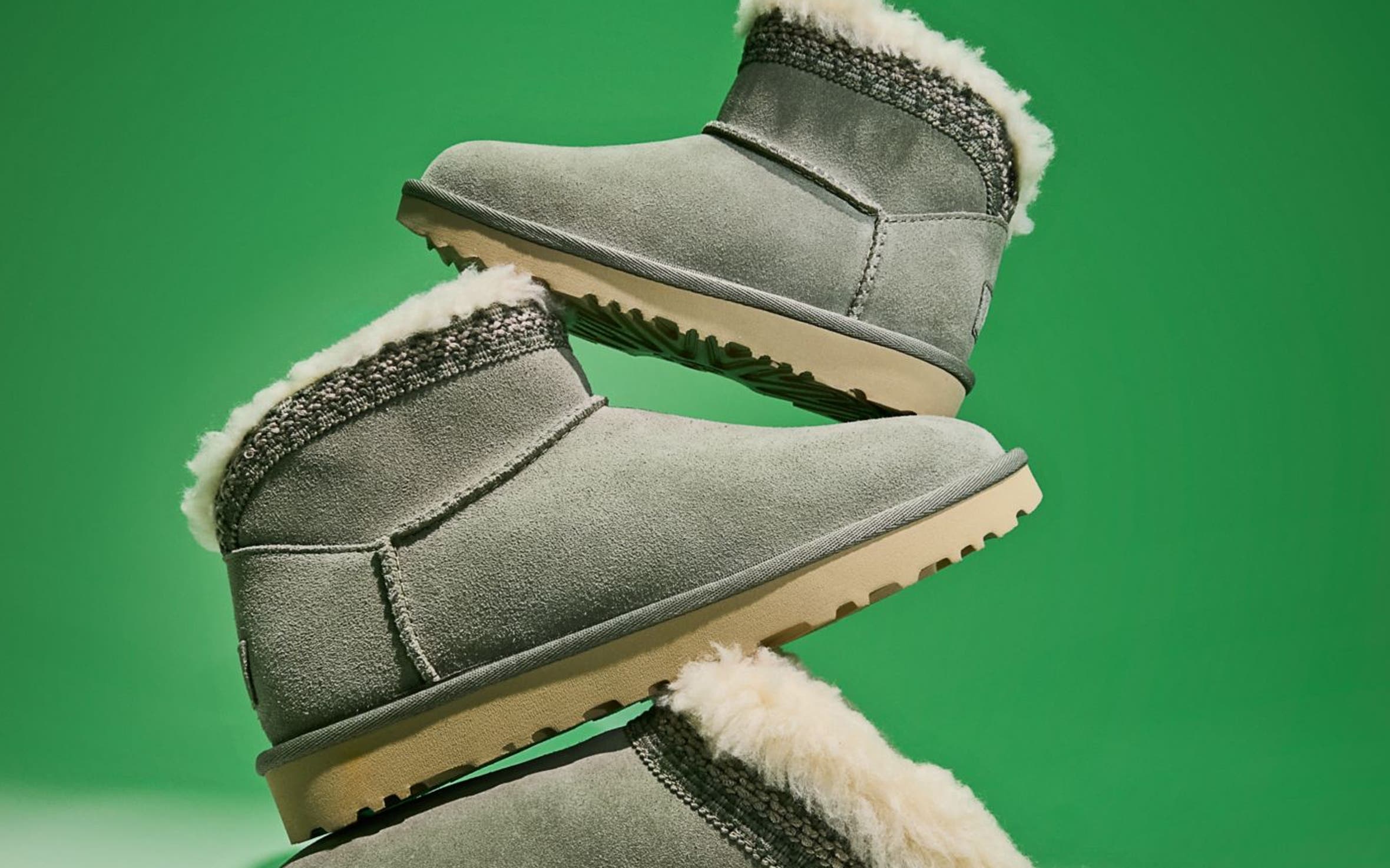 An assortment of UGG shoe styles. 