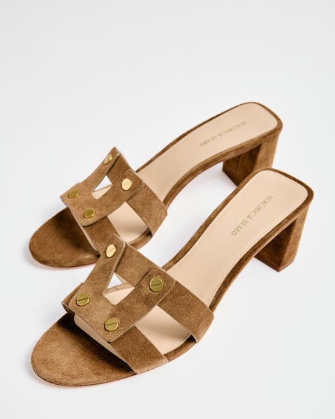 Brown Veronica Beard heeled sandals