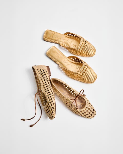 Woven mules and mary janes.