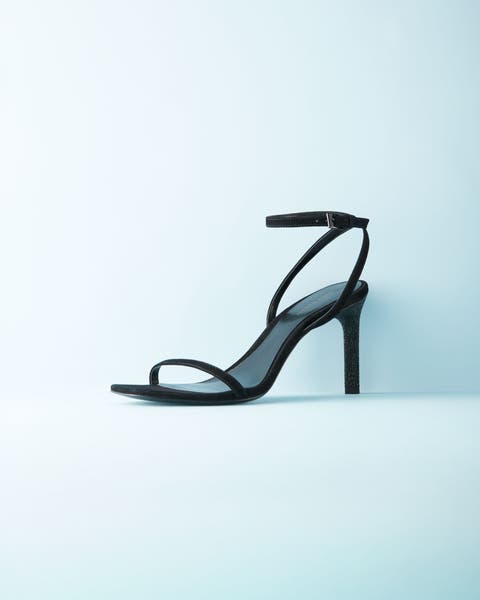 Black strappy heels.