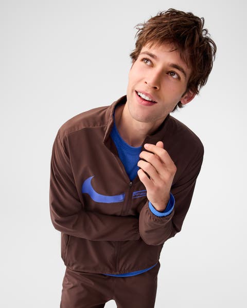 A man wearing an active jacket.