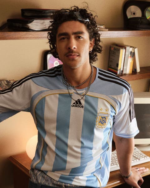 A man wearing soccer gear.