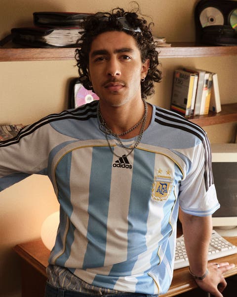 A man wearing soccer gear.