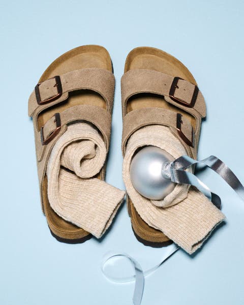Birkenstock sandals with an ornament