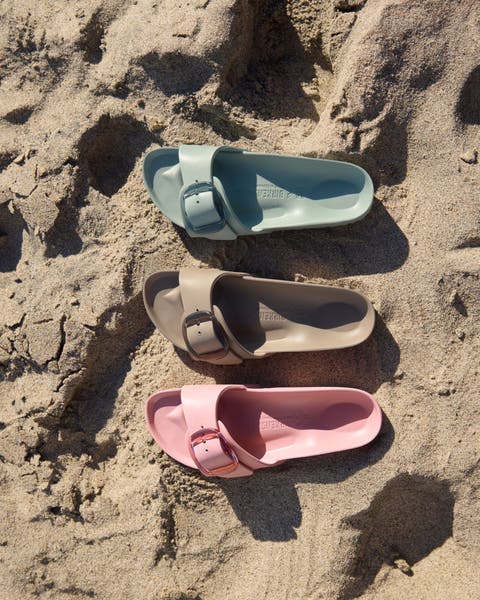 Blue, taupe and pink Birkenstock Sandals