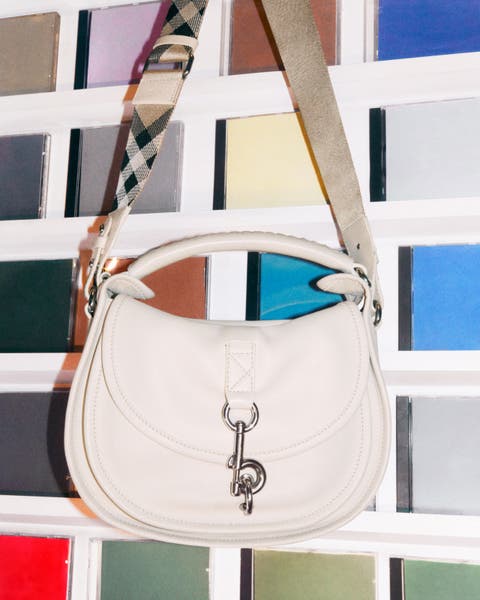 White Burberry bag.