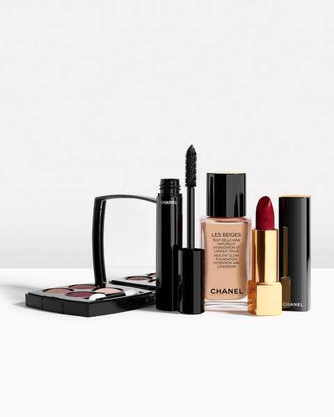 A collection of makeup products from CHANEL.