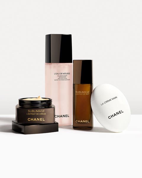 A collection of skincare products from CHANEL.