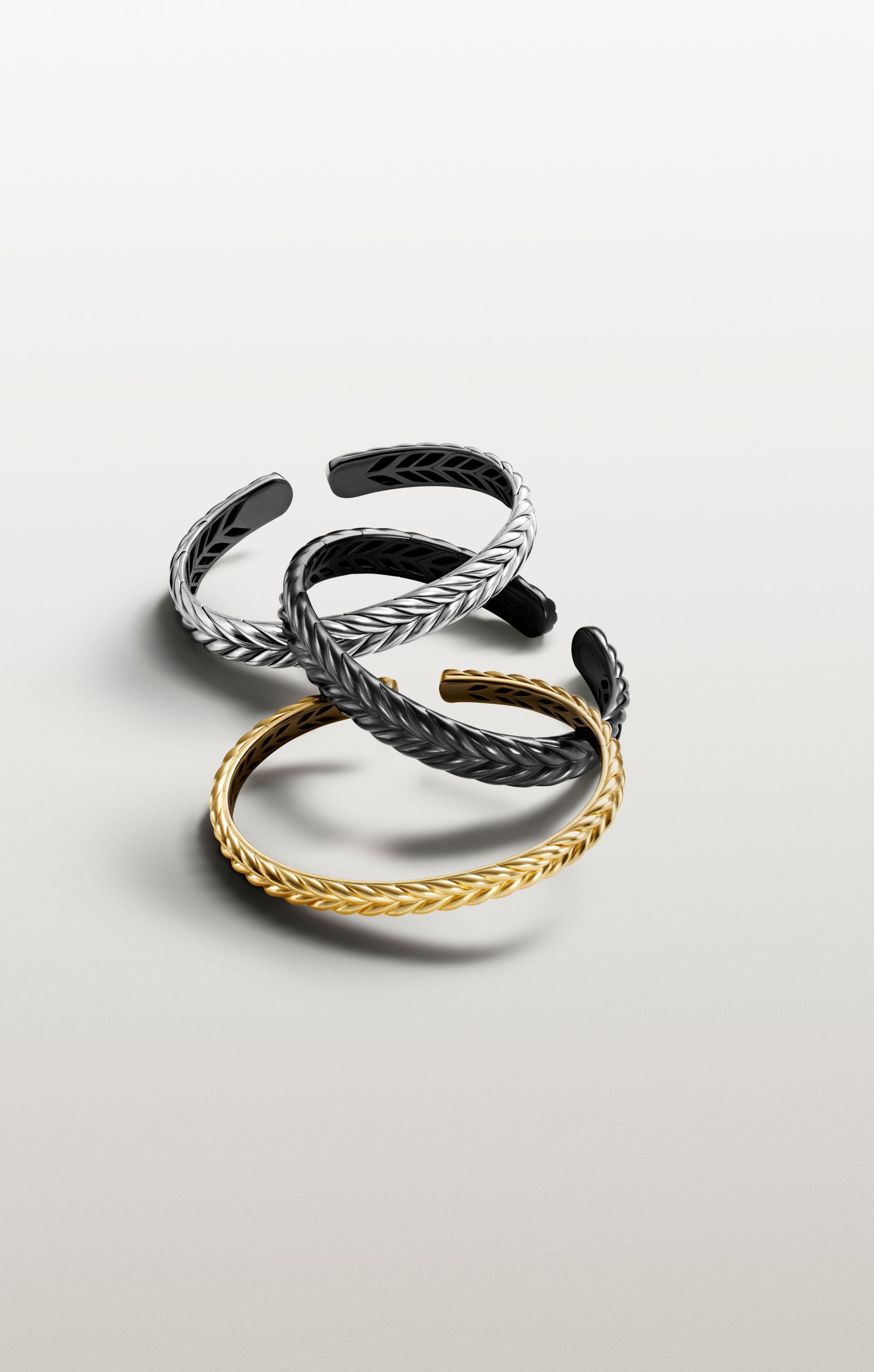 An assortment of men's jewelry.